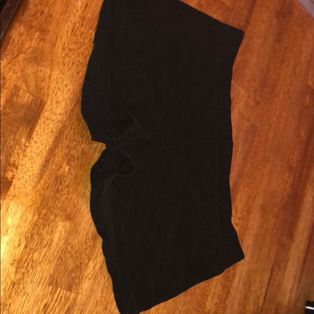 Black athletic shorts